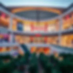 Architectural view of Vida Mall showcasing its modern design