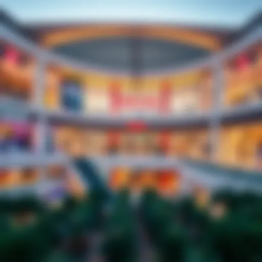 Architectural view of Vida Mall showcasing its modern design