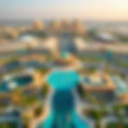 Aerial view of WestZone showcasing its architectural beauty