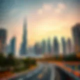 Iconic Dubai skyline showcasing modern architecture