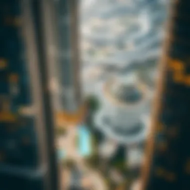 Dubai Real Estate Developments Aerial view of a thriving real estate development in Dubai