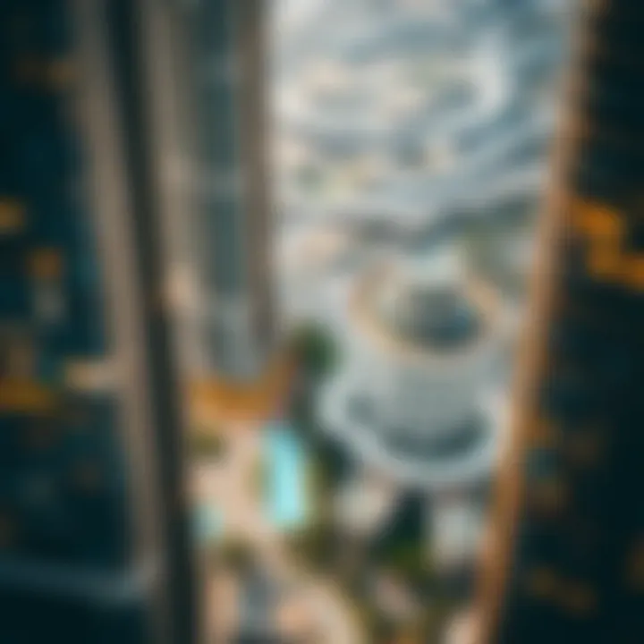 Dubai Real Estate Developments Aerial view of a thriving real estate development in Dubai