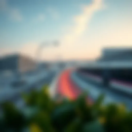 Conceptual art of the future metro line in Dubai