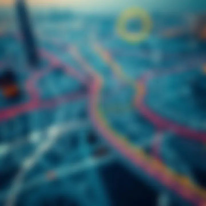 Map showcasing projected routes of the new metro line