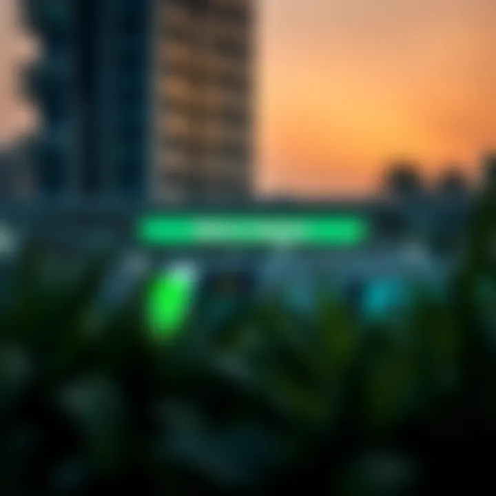 Amenities near a metro station in Dubai