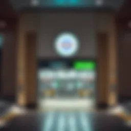 Metro station entrance in Dubai highlighted