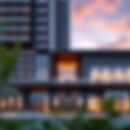 Stunning architectural view of Indigo Optima's facade