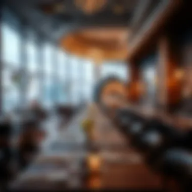 Trendy Dining Atmosphere Stylish interior of a trendy restaurant