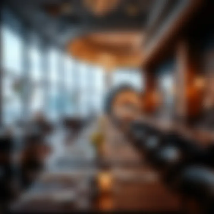 Trendy Dining Atmosphere Stylish interior of a trendy restaurant