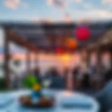 Ocean View Dining Experience Vibrant outdoor dining space with ocean views