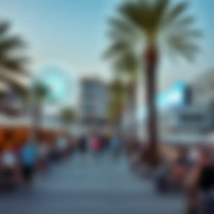 Lively Community at La Mer Dubai Lively atmosphere of La Mer Dubai with visitors enjoying various amenities