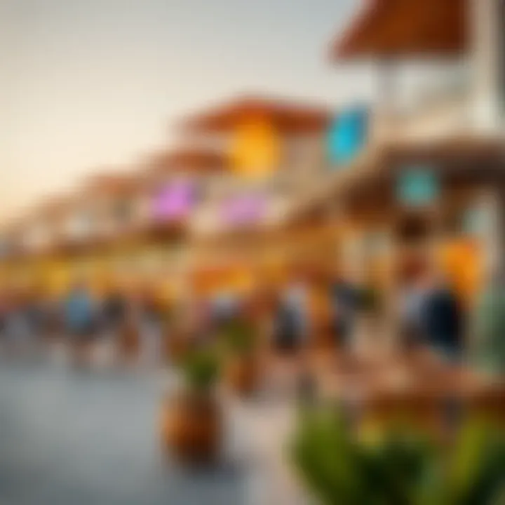 Vibrant Lifestyle and Culture at La Mer Vibrant atmosphere at La Mer Dubai with shops and cafes