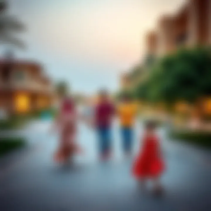Community Engagement at Last Exit Al Khawaneej Families enjoying the recreational spaces at Last Exit Al Khawaneej