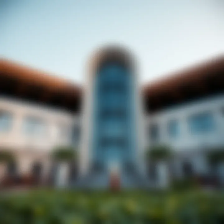 Architectural Elegance of Mazaya 6 Stunning architectural view of Mazaya 6 showcasing modern design elements