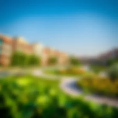 Community Amenities at Mazaya 6 Vibrant community amenities surrounding Mazaya 6, featuring lush green spaces and recreational areas