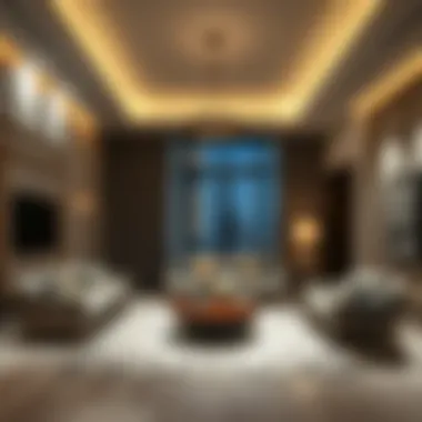 Luxury Interior of Mazaya 6 Residence Elegant interior design of a residential unit in Mazaya 6 reflecting luxury living