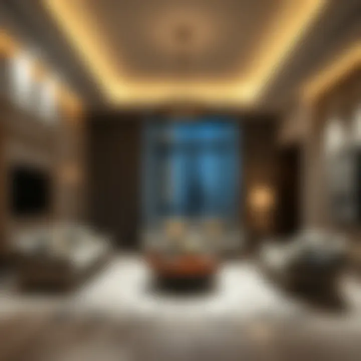Luxury Interior of Mazaya 6 Residence Elegant interior design of a residential unit in Mazaya 6 reflecting luxury living