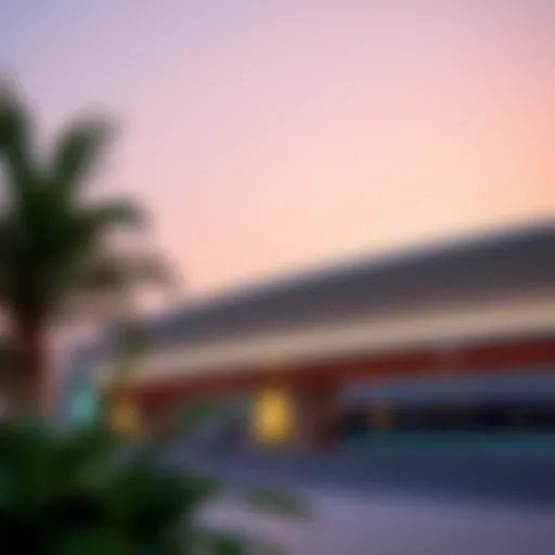 Stunning view of Nad Al Sheba Metro Station exterior
