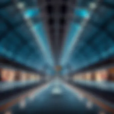 Interior design showcasing modern architecture of Nad Al Sheba Metro Station