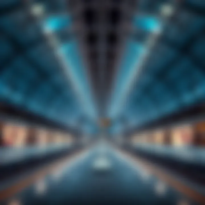 Interior design showcasing modern architecture of Nad Al Sheba Metro Station