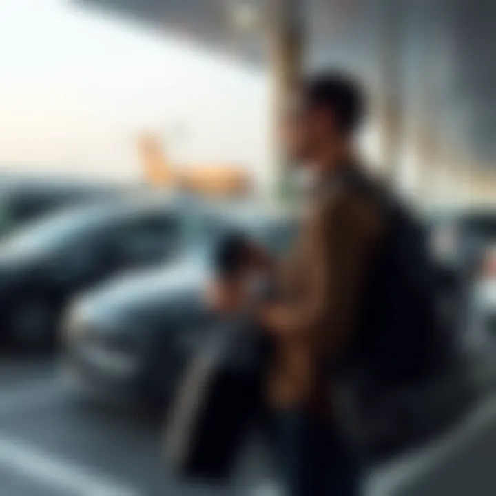 Seamless Parking Experience Traveler enjoying a seamless parking experience at Dubai Airport