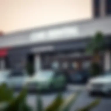 Car Rental Agency in Tecom A modern car rental agency office in Tecom, Dubai