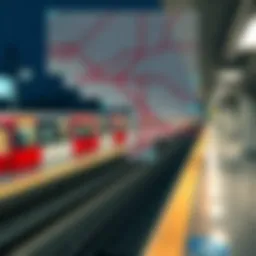 Detailed map of Dubai Metro routes and stations