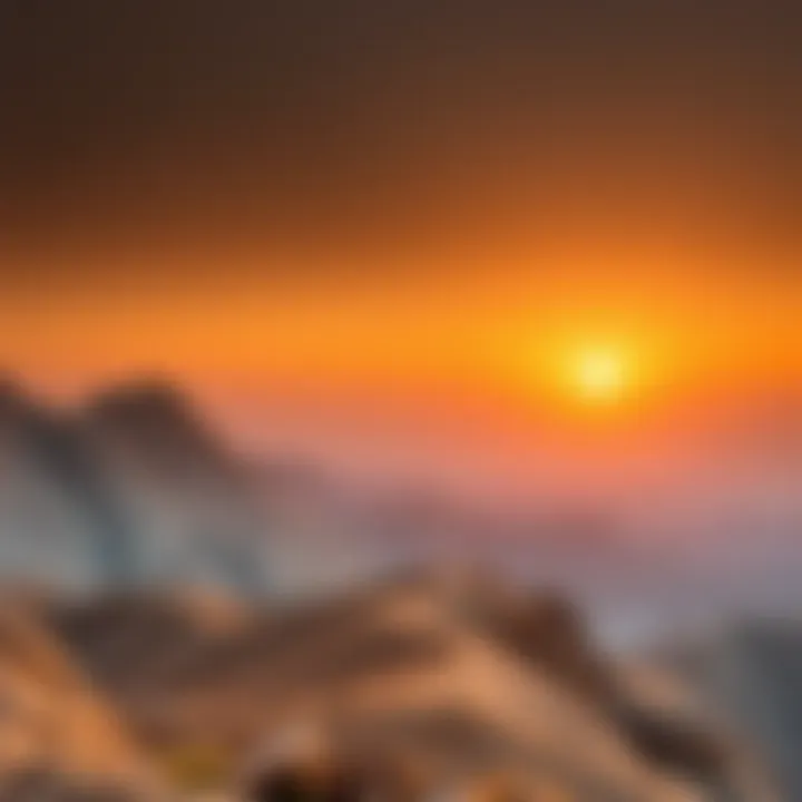 Beautiful sunset over Jebel Jais