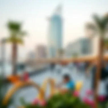 Vibrant Waterfront Activities Vibrant waterfront area showcasing leisure activities