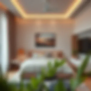 Comfortable Living Space Design Cozy bedspace interior near shopping hub
