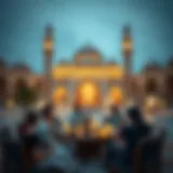 Traditional Iftar setting during Ramadan in UAE