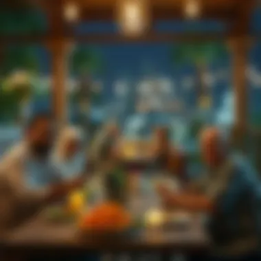 A Family Enjoying Iftar Together Family enjoying iftar together