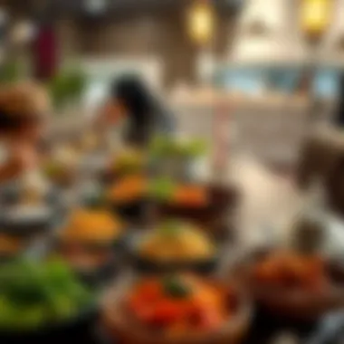 A Traditional Iftar Feast Featuring Diverse Dishes Traditional iftar feast with diverse dishes