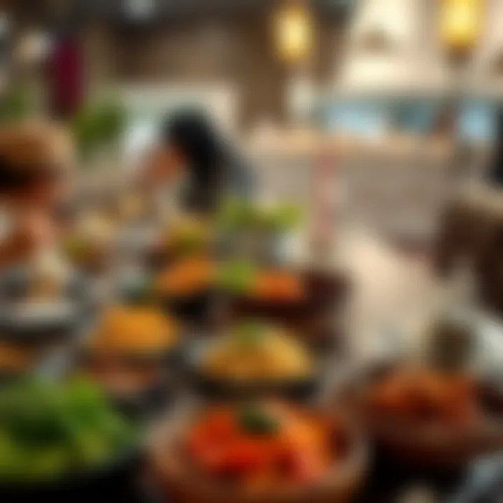 A Traditional Iftar Feast Featuring Diverse Dishes Traditional iftar feast with diverse dishes