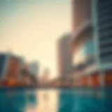 Architectural Brilliance of Shamal Waves Building Stunning architectural view of Shamal Waves Building