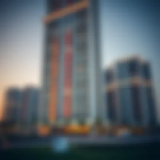Stunning architectural view of South Heights Tower B showcasing its modern design