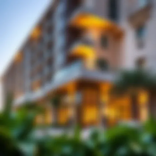 Exterior view of Staybridge Suites Dubai Internet City showcasing modern architecture