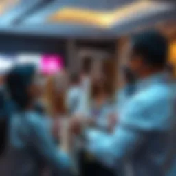 Networking event in Dubai showcasing professionals engaging