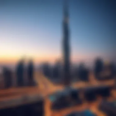 Skyline Transformation: A Panoramic View Panoramic view showcasing the skyscraper's impact on Dubai's skyline