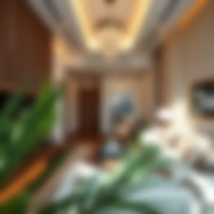 Interior Layout of a Luxury Apartment Interior layout of a luxury apartment in the Azizi Building highlighting modern amenities