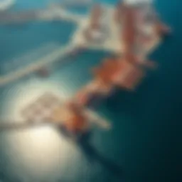 Aerial view of a bustling shipping port in the UAE