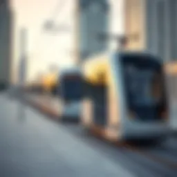 Modern tram system in Dubai showcasing sleek design