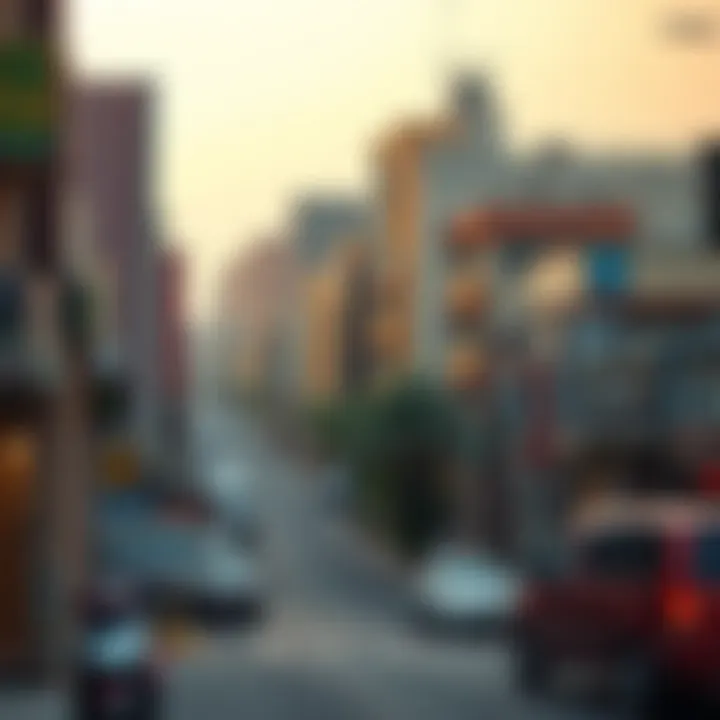 A vibrant street view of Deira highlighting its affordability.