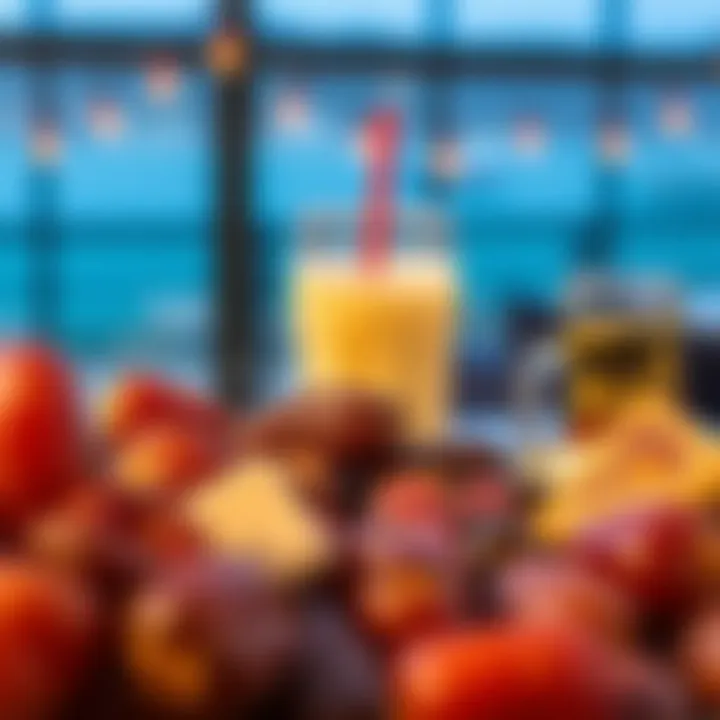 Iftar Delicacies Close-up of assorted dates and beverages for Iftar