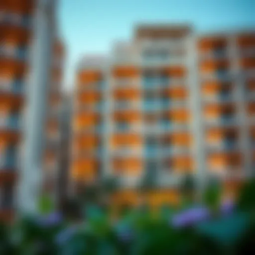 Modern apartment facade in Dubai