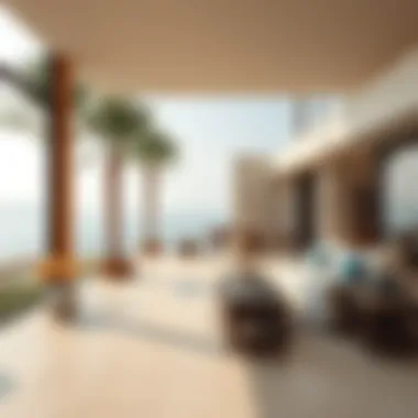 Beachfront View from a Dubai Vacation Home Tranquil beachfront view from a vacation home in Dubai