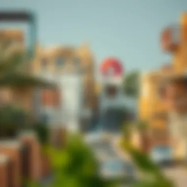 Vibrant Neighborhoods for Vacation Rentals in Dubai Vibrant neighborhood showcasing vacation rental options in Dubai