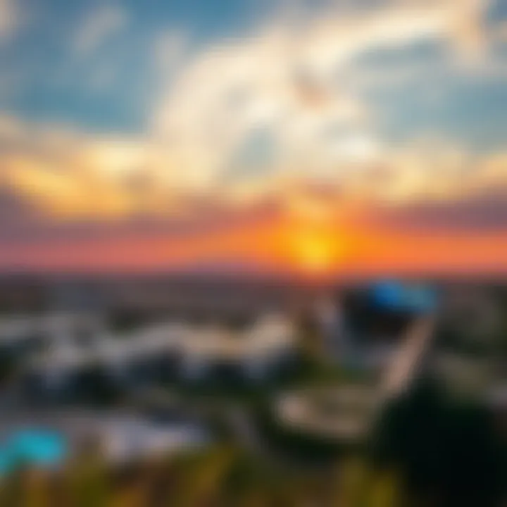 Breathtaking Sunset at Wadi Hub Stunning sunset view at Wadi Hub, reflecting off natural surroundings