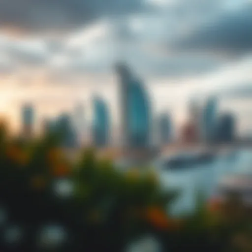 Dramatic Skyline of Dubai Featuring Wasl Port Views Dramatic skyline view showcasing Wasl Port Views Building Ten
